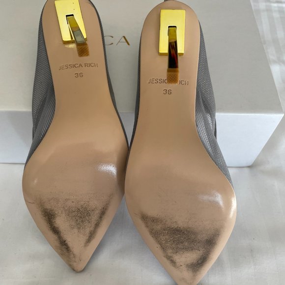 Jessica Rich Grey Mesh Stiletto - 6 - Picture 2 of 5